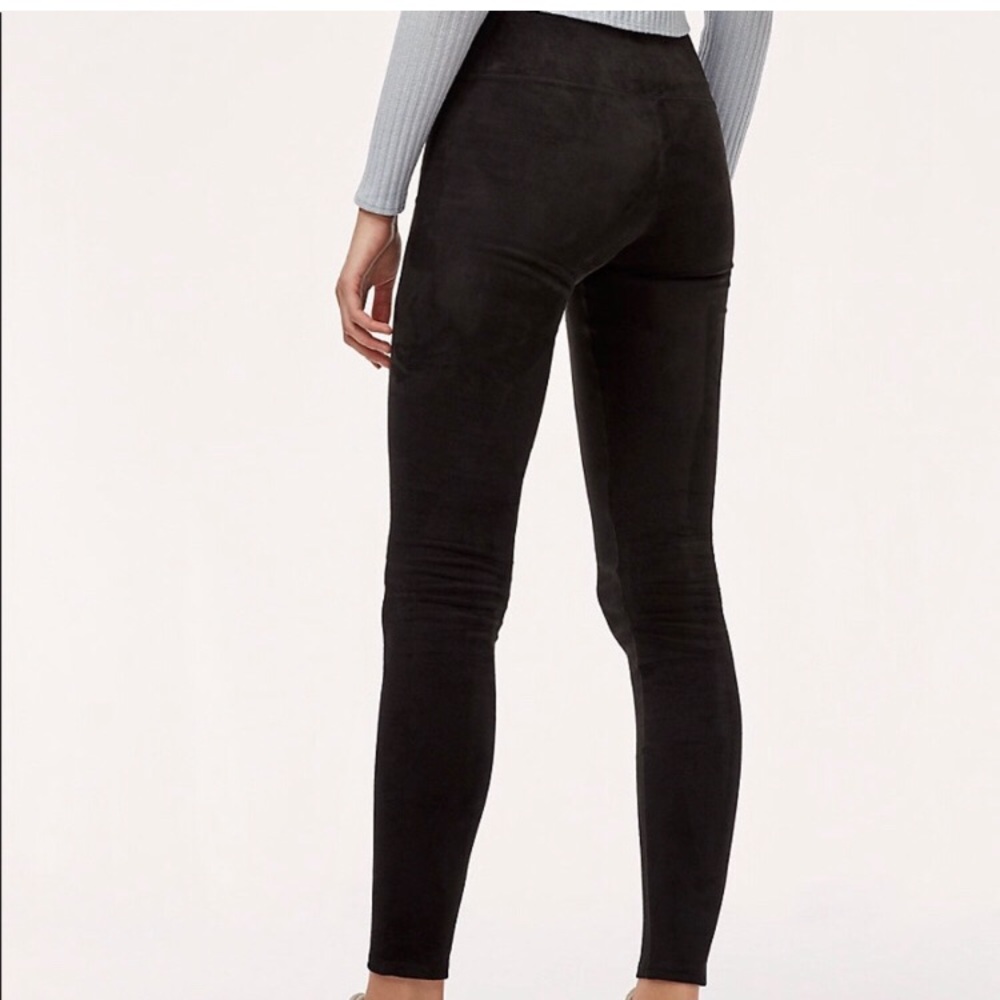 ARITZIA WILFRED FREE Black Vegan Suede Daria Pant